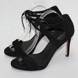 ANTONIO MELANI Kalee Suede Ankle Heel Sandals